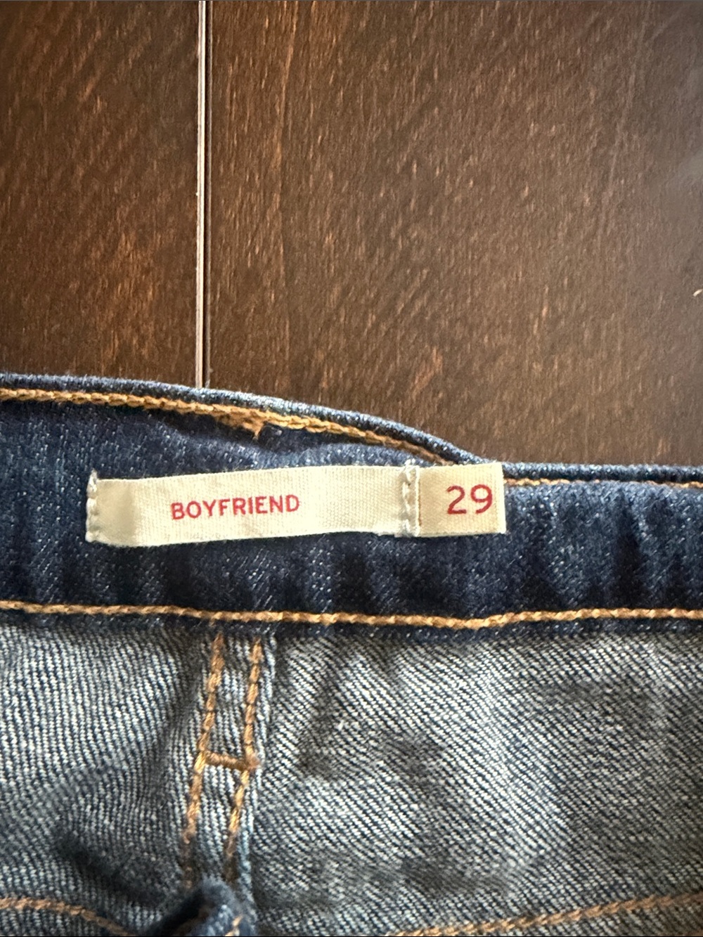 Classic women’s Dark Blue Straight-Leg Jeans - Picture 2 of 4